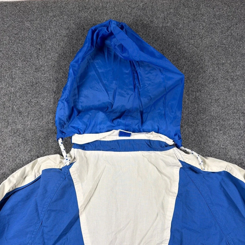 Vintage‎ McGregor Windbreaker Jacket Mens Medium Blue White Stowaway Hood